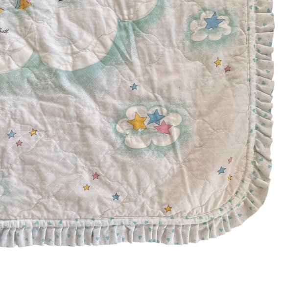 Vintage Kitsch Pastel Animal Crib Quilt Bedding - Picture 8 of 8